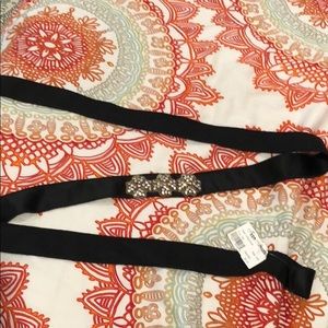 Black rhinestone belt